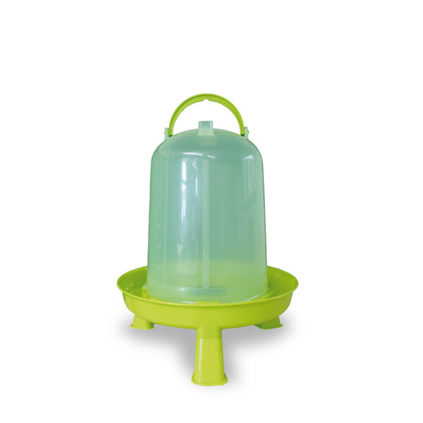 ABREUVOIR VOLAILLES ECO 8 LITRES AVEC PIEDS ET BOUCHON VERT LIME