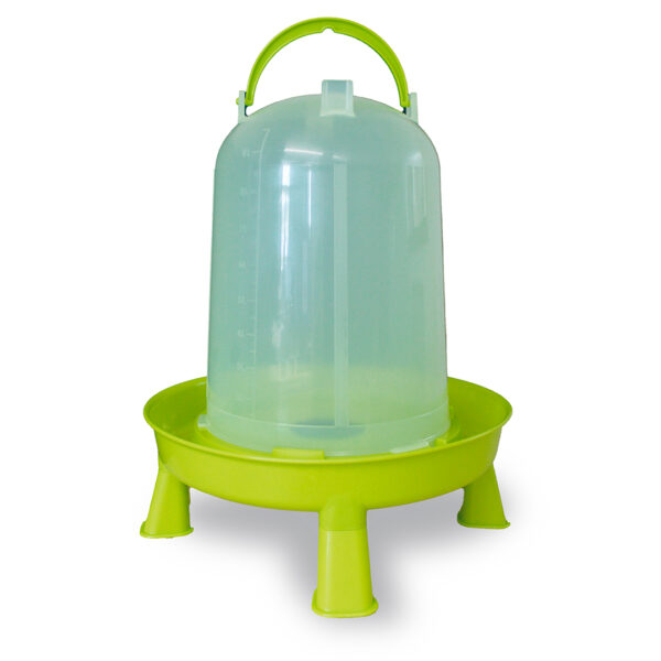 ABREUVOIR VOLAILLES ECO 10 LITRES AVEC PIEDS ET BOUCHON VERT LIME