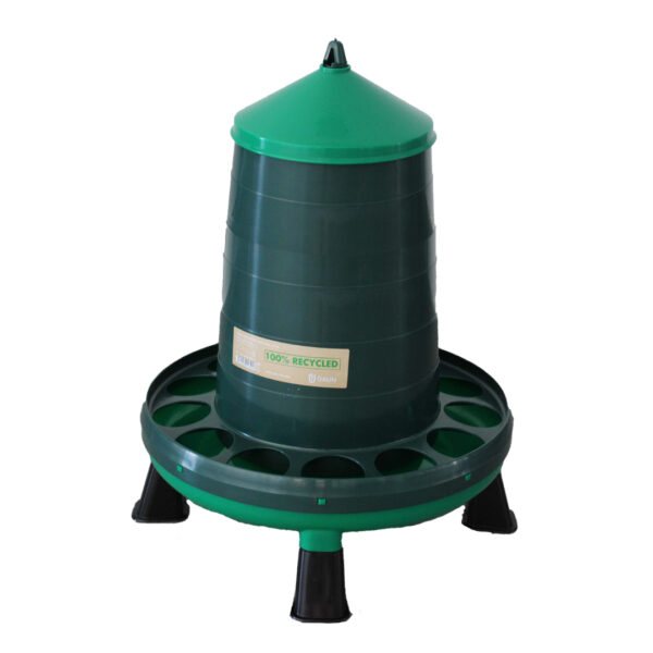 RECYCLED PLASTIC POULTRY FEEDER 16 KG. WITH LEGS