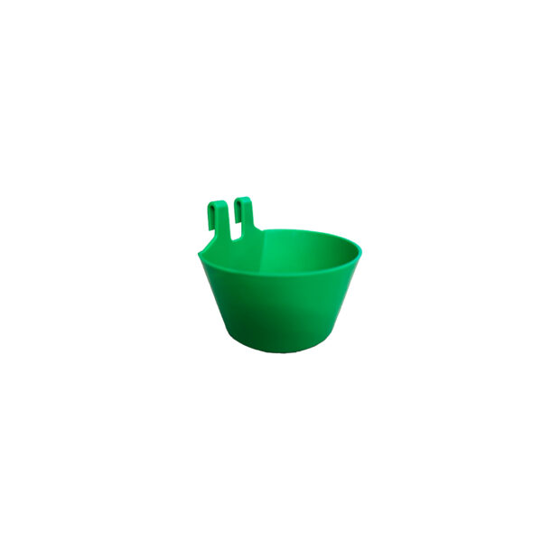 PLASTIC FEEDER WITH HOOKS GREEN